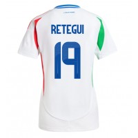 Fotbalové Dres Itálie Mateo Retegui #19 Dámské Venkovní ME 2024 Krátký Rukáv
